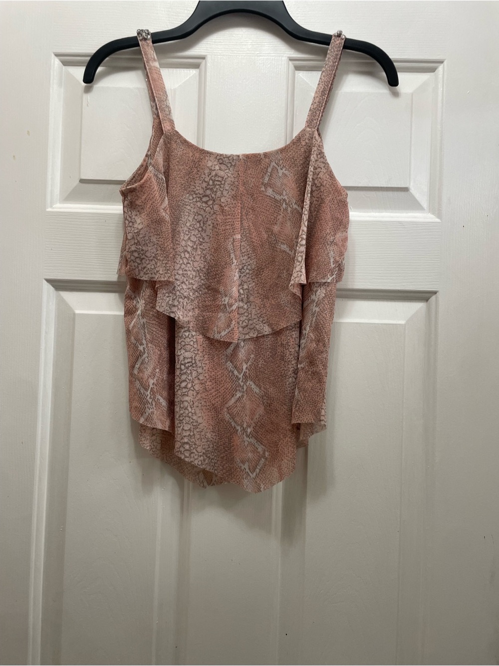 INC International Concepts Blush Snake-Print Cami with Jeweled Straps - Picture 2 of 2